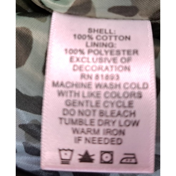 Denim & Company Corduroy Coat Women's Small Olive Green Fitted Back Slit Lined - Picture 8 of 13